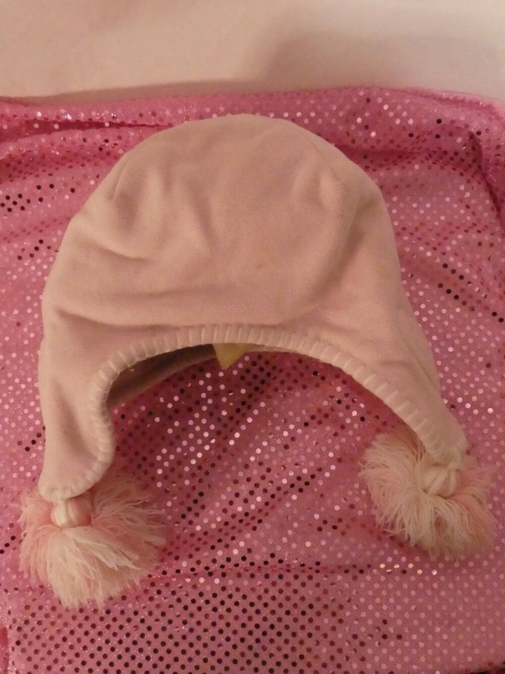GAP KIDS Pink Fleece Peruvian Chullo Winter Hat Pom Poms Size L/XL (10-13 Years)